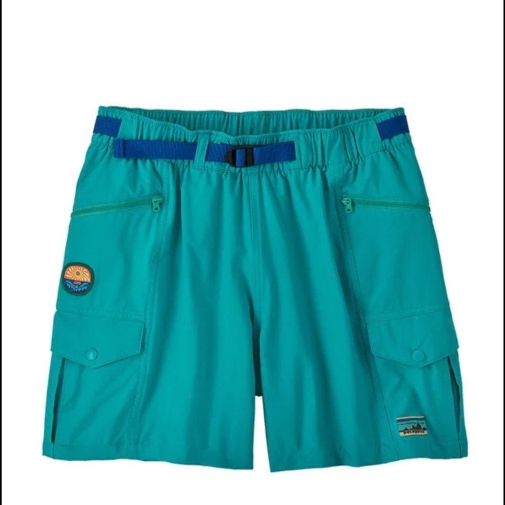 Patagonia Teal Elastic Waist Swim Shorts